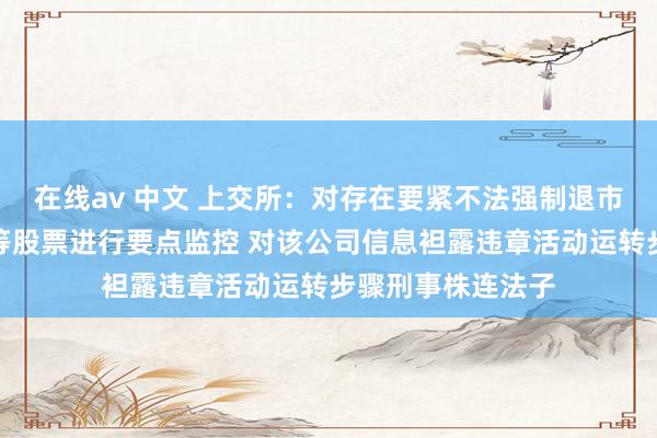在线av 中文 上交所：对存在要紧不法强制退市风险的东方集团等股票进行要点监控 对该公司信息袒露违章活动运转步骤刑事株连法子